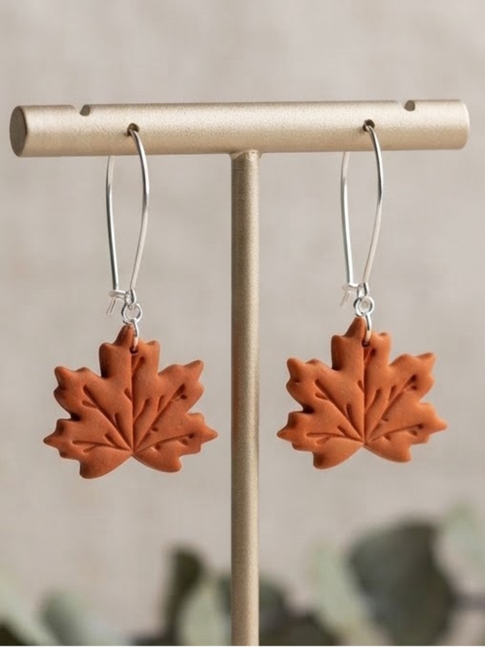 Maple Leaf Drop Earrings — Fall — Handmade Earrings — Various Colours Available
